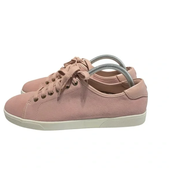 Vionic Womens Sunny Brinley Lace Up Sneaker Light Pink Suede Cushioned Sz 9 - Picture 2 of 10